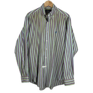 Ralph Lauren Button Down Shirt Long Sleeve Classic Fit Men's 16.5 L‎ Striped